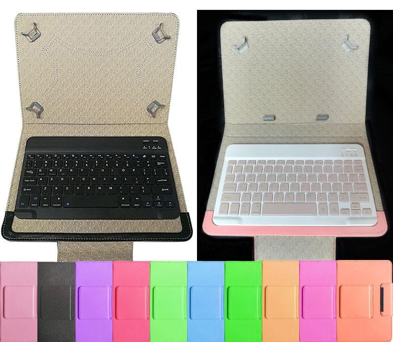 11" Multi languages avail wireless keyboard leather case with keyboard 7"-12"
