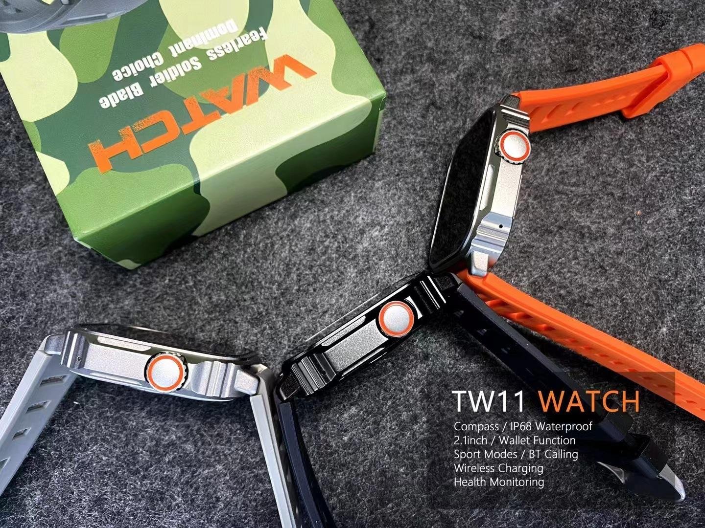 New Smartwatch TW11 R   ed Outdoor 2.1 INCH HD Screen Blood Pressure Tracker 3