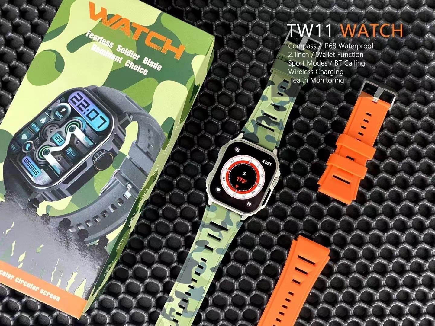 New Smartwatch TW11 R   ed Outdoor 2.1 INCH HD Screen Blood Pressure Tracker 4