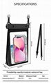 8.2 Inch Floatable Waterproof Cellphone Dry Crossbody Bag Plus IPX8 Pouch Bag 