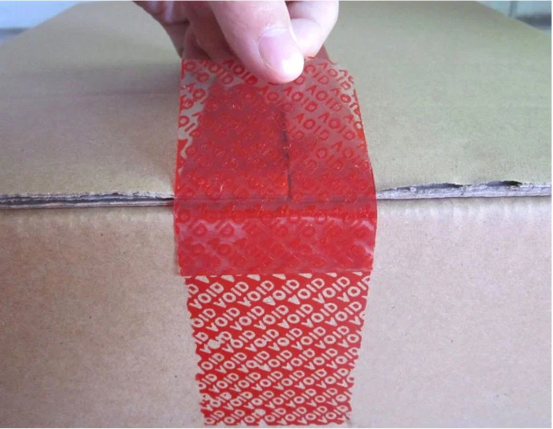 Wholesale Self Adhesive Red Tamper Evident Tape VOID Warranty Carton Sealing Sec 5