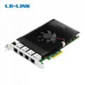 LR-LINK PCIe x4 Quad-port PoE+ 5G Vision