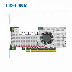 LR-LINK PCIe x16 4-port NVMe Switch Adapter