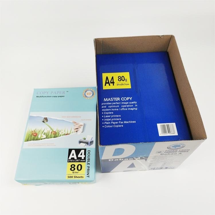    White Office Copy Paper 70GSM/80GSM A4 Paper With Custom Printing Pack 4