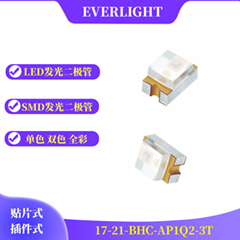 亿光0805蓝色发光二极管17-21-BHC-AP1Q2-3T