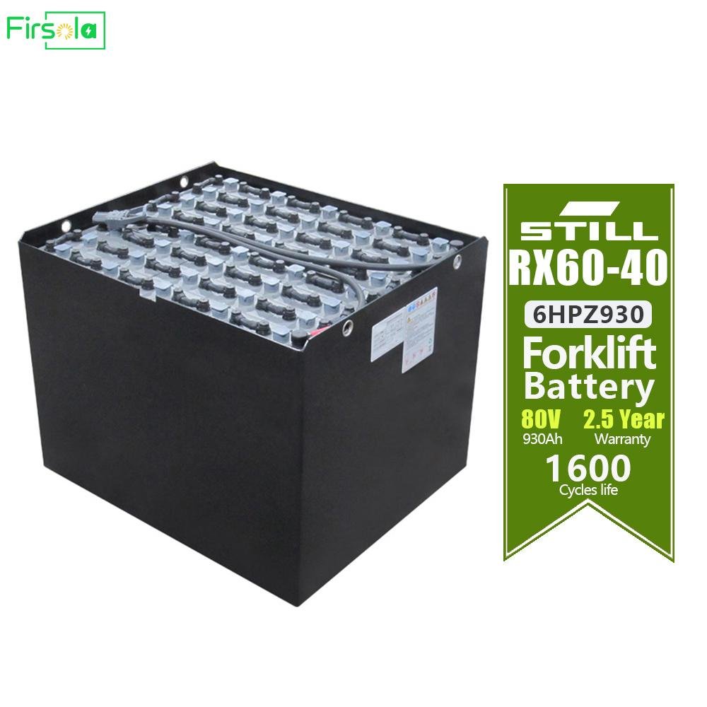 STILL RX60-40 80V 930Ah 6PZS930 Electric Operated Forklift traction battery