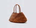 Women leather woven tote bags