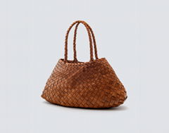 Women leather woven tote bags manufacturer