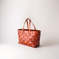 Stylish Handmade Leather Woven Box Tote