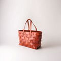 Stylish Handmade Leather Woven Box Tote Bag - Italian Model | Stysion