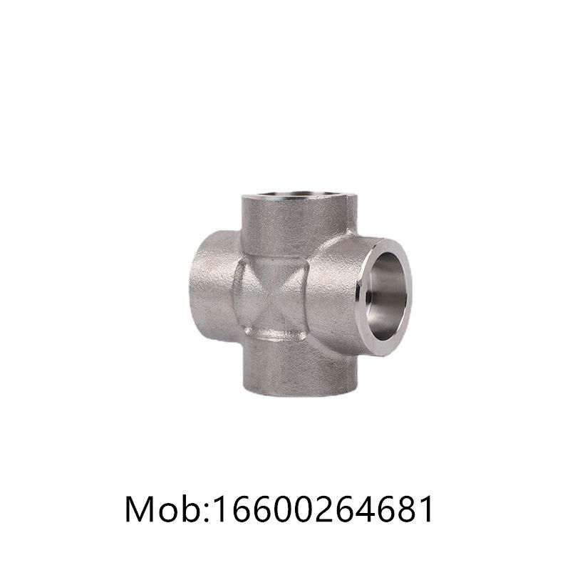 Stainless steel alloy steel socket threaded four-way forged fittings 4