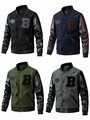 Men's Thin Cotton Jackets Embroidered Colorblock Jackets Fashion 5