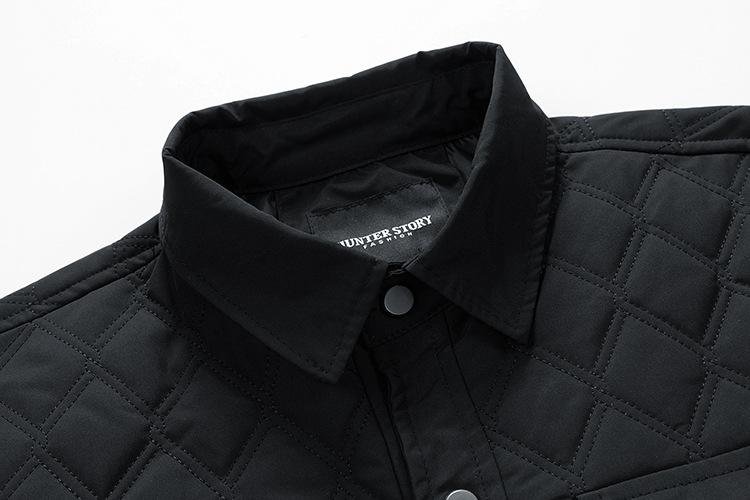 Men's jacket Korean slim fit thin cotton diamond plaid jacket 5