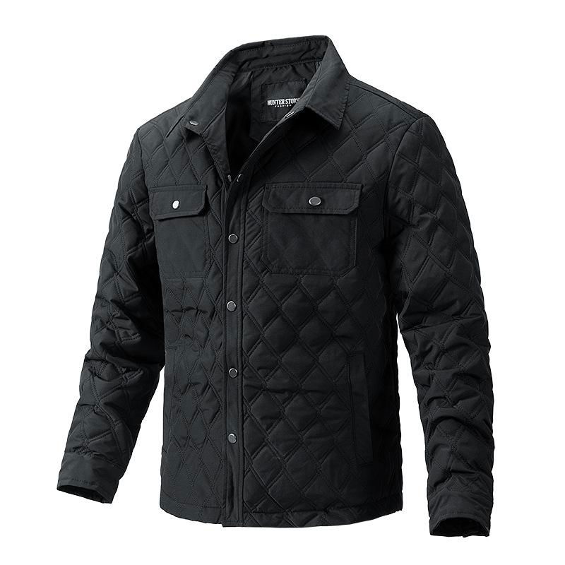 Men's jacket Korean slim fit thin cotton diamond plaid jacket