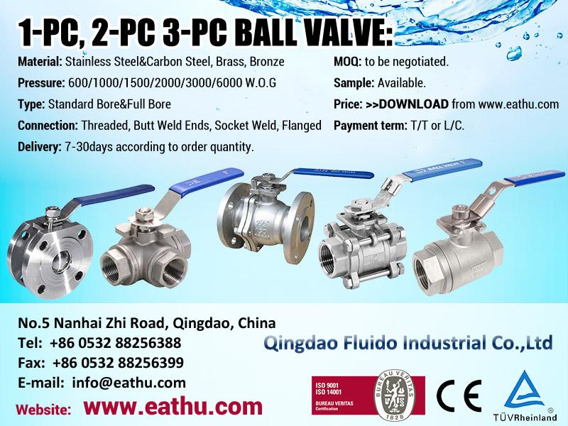 1PC Stainless Steel Threaded Ball Valve 4