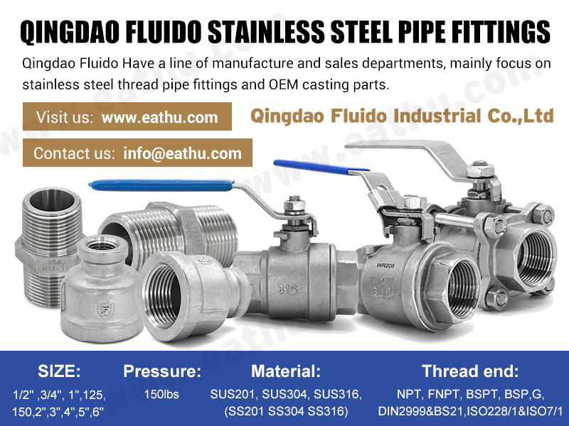 1PC Stainless Steel Threaded Ball Valve 5