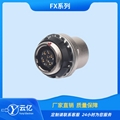 厂家直销金属防水IP68推拉连接器圆形防水推拉自锁航空插头
