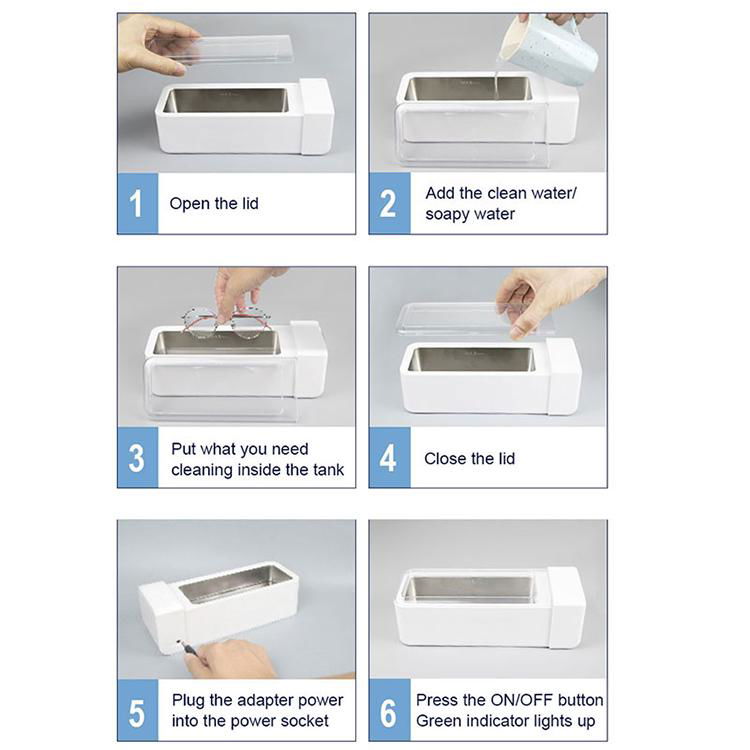 家用饰品清洗机600ml眼镜牙齿超声波清洗机 4