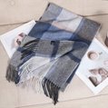 Unisex woolen scarves 100%wool men plaid winter scarves 3