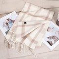 Unisex woolen scarves 100%wool men plaid winter scarves 4