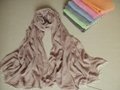 Women Fashion 100%Cotton Large Scarves Men Yarn Dyed Soft Neck  Warm Scarf 2