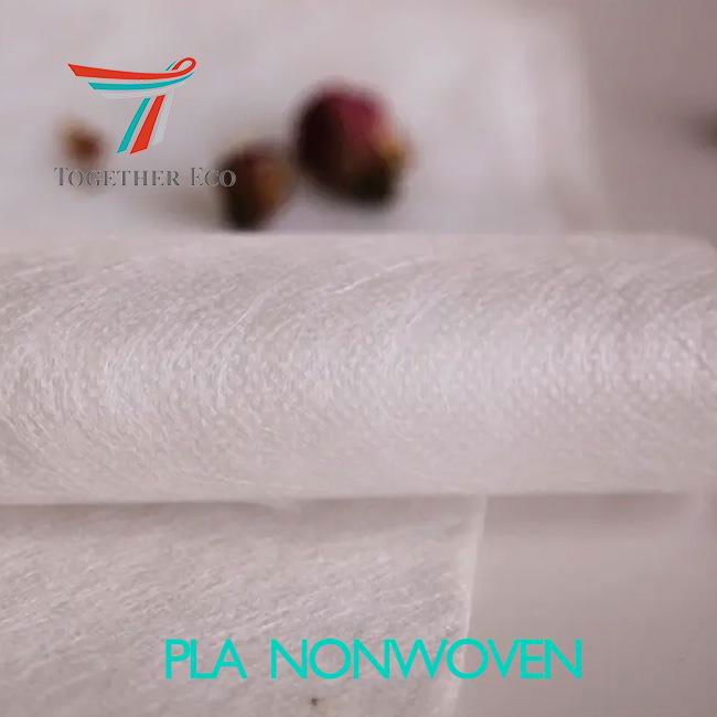 tea,coffee bag non-woven materials compostable corn fiber PLA nonwoven fabric 2