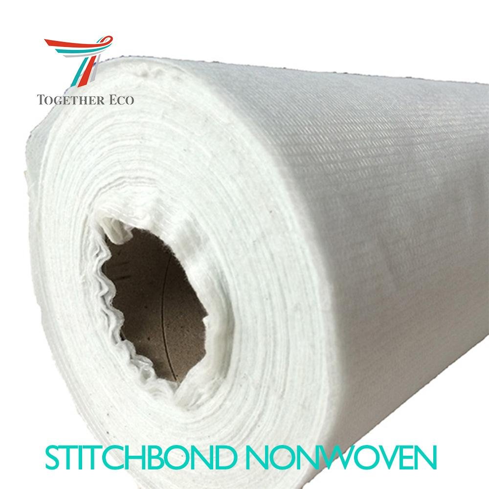polyester non woven fabric rolls rpet stitch bonded non-woven fabric for shoes 4