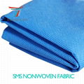 SMS non woven fabric tela spunbond SMMS material for disposable surgical gown