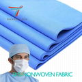 SMS non woven fabric tela spunbond SMMS material for disposable surgical gown 1