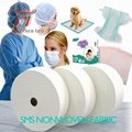 medical blue smms nonwoven fabric hydrophobic meltblown sms non-woven fabric 3