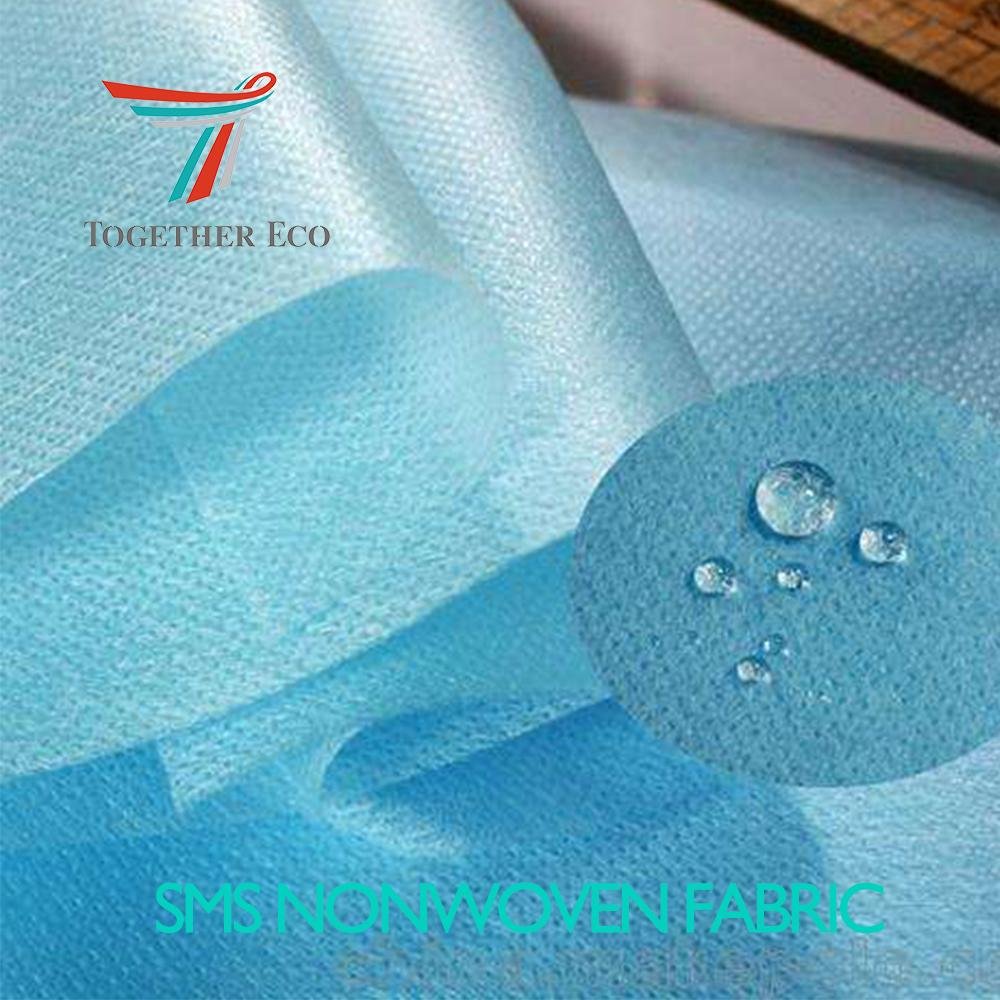 medical blue smms nonwoven fabric hydrophobic meltblown sms non-woven fabric 4