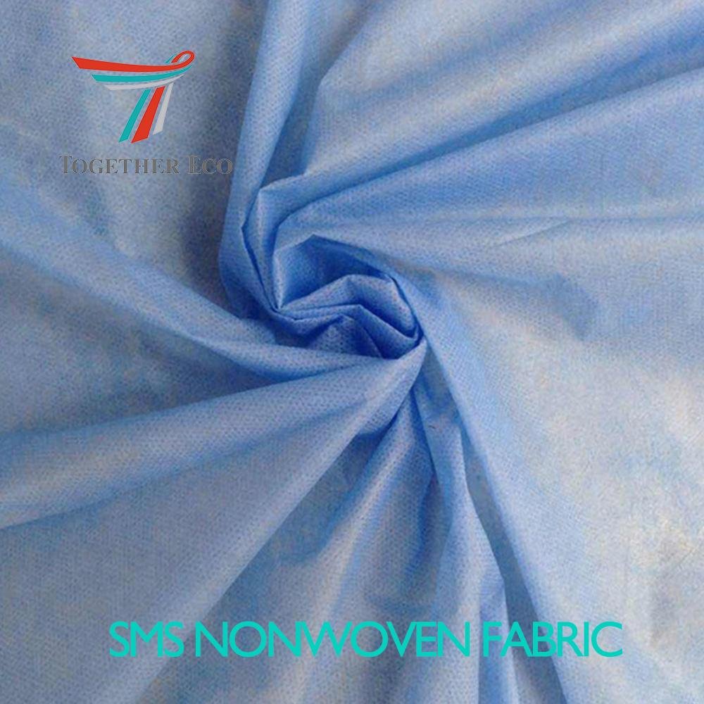 medical blue smms nonwoven fabric hydrophobic meltblown sms non-woven fabric 5