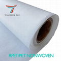 40Gsm PET Nonwoven Wallpaper 100 Polyester Spunbond Nonwoven Fabric