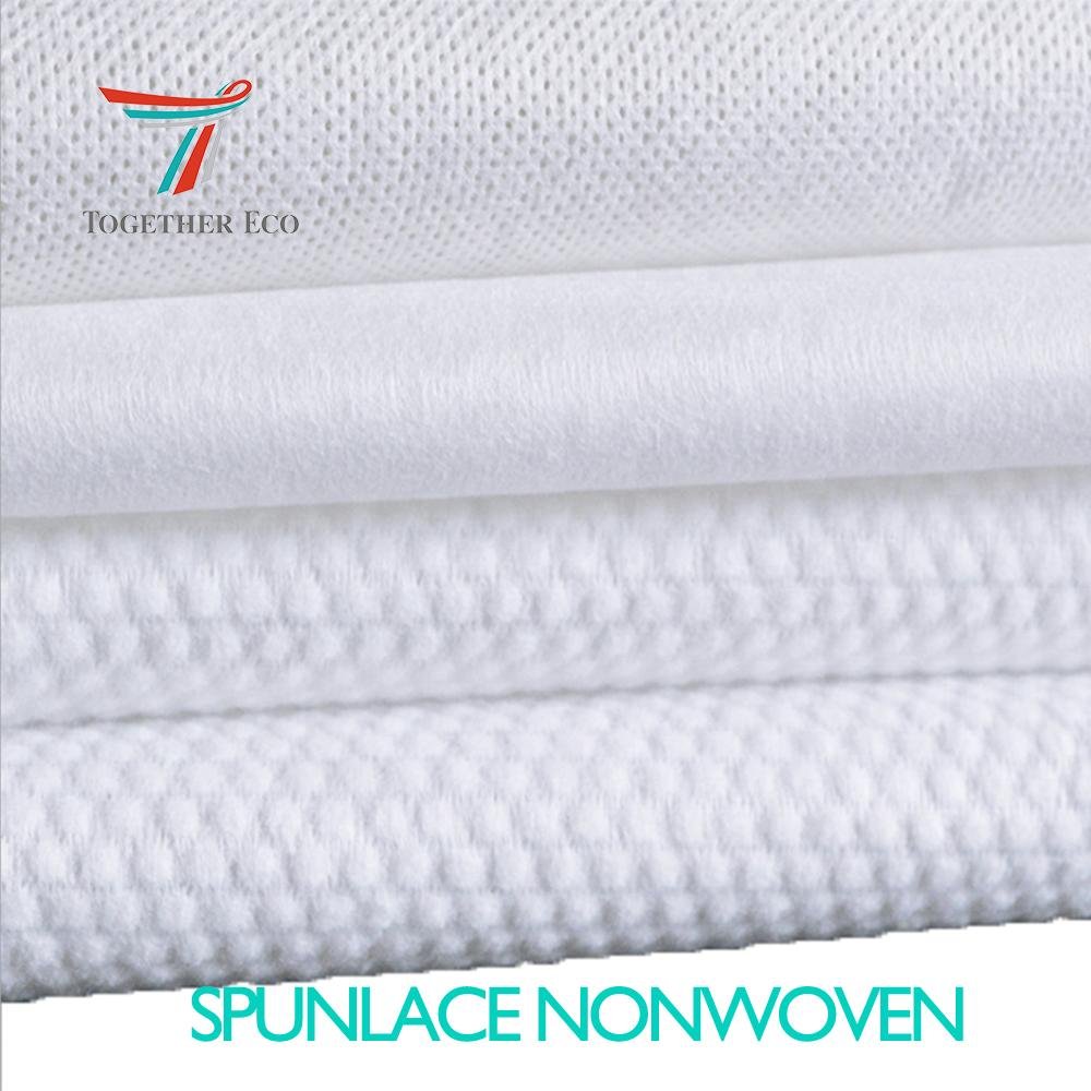 printed Polyester Spunlace Nonwoven Fabric Woodpulp For Wet Wipes 4