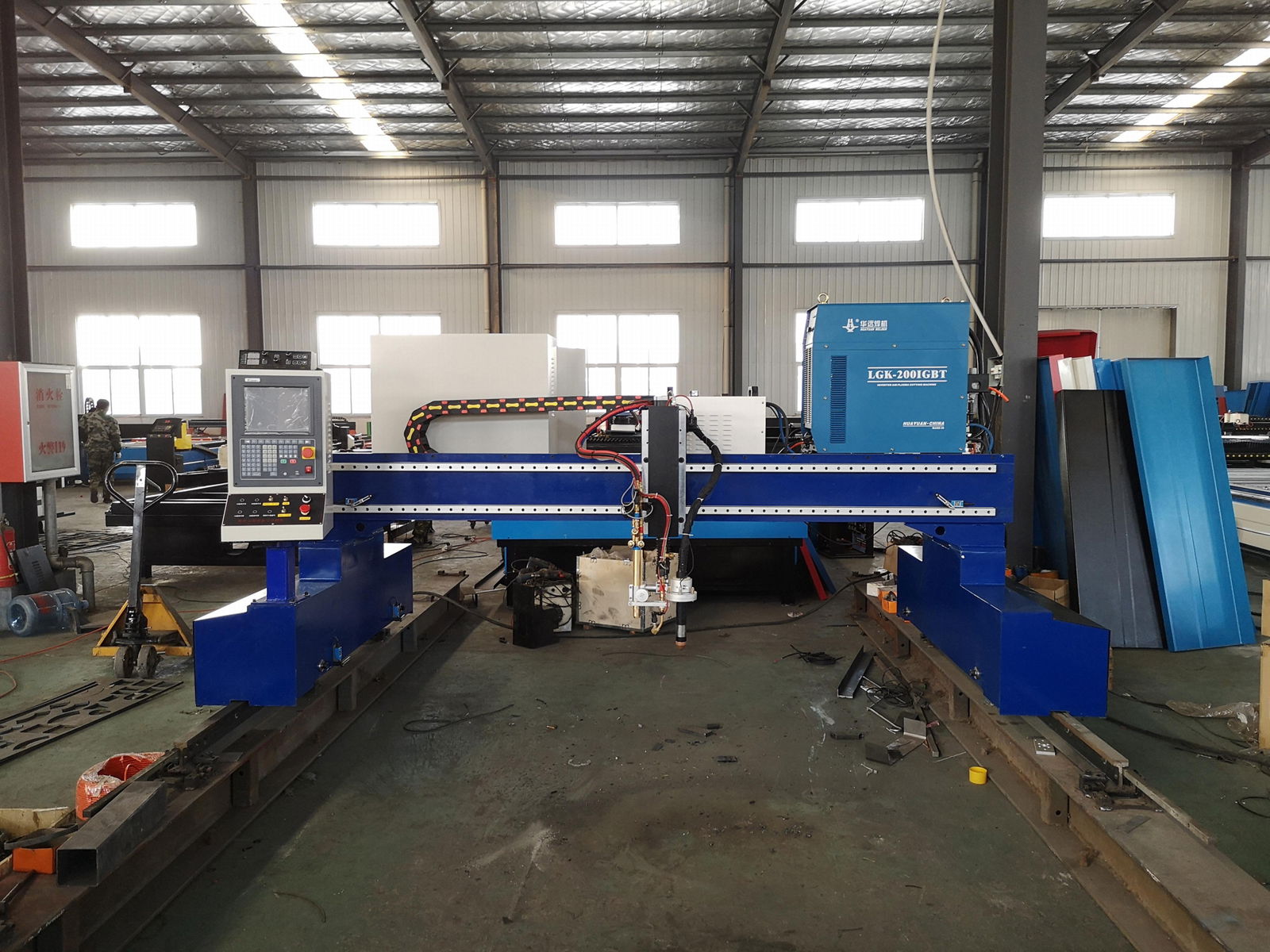 Industrial Gantry type CNC plasma cutting machine with flame/gas torch 2