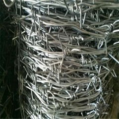 黑龙江现货双股刺绳厂家供应五常热镀锌刺绳刺网安达带刺铁丝网