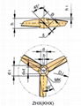 Three Leaves revolving Oar Blender High Efficiency Axial Flow Impeller 2