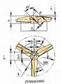 Three Leaves revolving Oar Blender High Efficiency Axial Flow Impeller 4