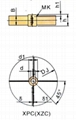 The Four Flat Leaves Integral Openning Turbo-agitator Mixer Impeller 3