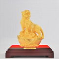 Velvet sand gold crafts, good luck and wealth(Tiger) 2