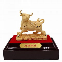 Velvet Sand Gold Crafts Golden Bull