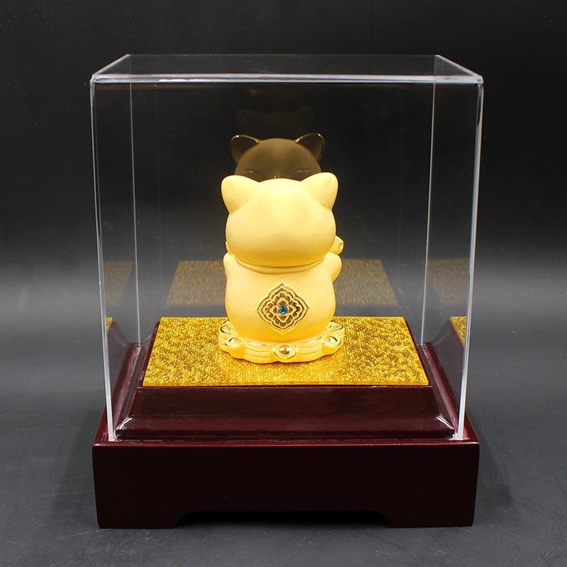 Velvet Sand Gold Crafts Lucky Golden Cat 3
