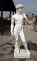 Hand Carved Michelangelo White Marble David Statue for Outdoor Garden and Home 