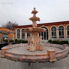 Large Outdoor Garden Marble Water Fountain with Lions