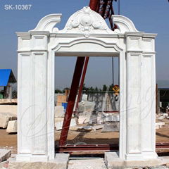 Outdoor Large White Marble Doorway and Door Surround for Entrance and Garden