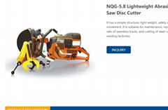 NQG-5.8 Lightweight Abrasive Rail Saw Disc Cutter