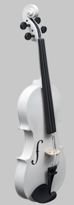 INNEO Violin -Vibrant Colored Violin Set: Perfect for Young Musicians!   white