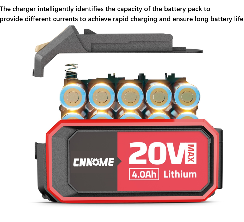 Brushless lithium impact wrench cordless battery 5