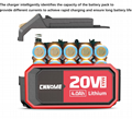 Brushless lithium impact screwdriver cordless battery 5