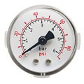 Car Pressure Gauge 1-3/5" Dial Back